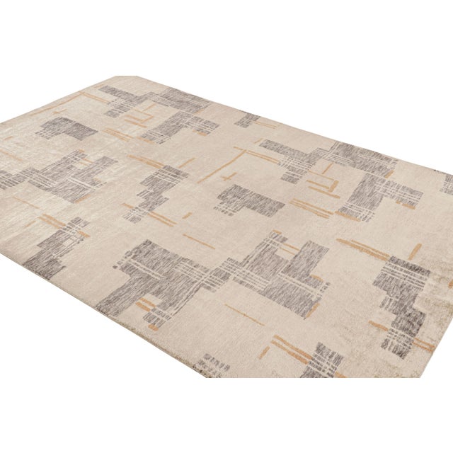 Rug & Kilim Rug & Kilim’s Abstract Rug in an All Over Geometric Pattern For Sale - Image 4 of 7