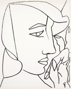 Francoise Gilot Lithograph 10 Woman From Profile 1951