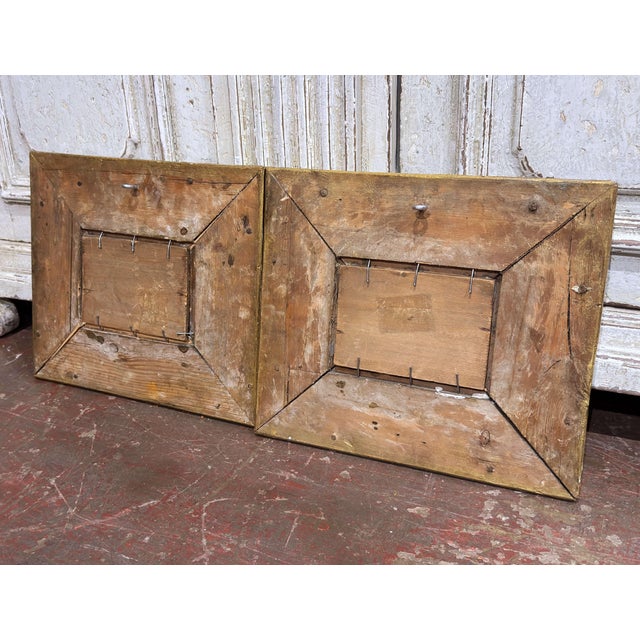 Pair of 19th Century French Barbizon Oil Paintings in Original Gilt Frames For Sale - Image 14 of 14