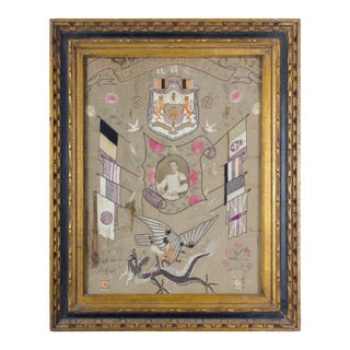 Antique Belgian Sailor's Silkwork, c.1923 For Sale