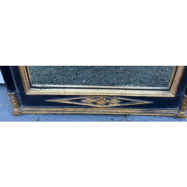 Mid 20th Century Large Vintage Neoclassical-Style Trumeau Wall Mirror For Sale - Image 5 of 6