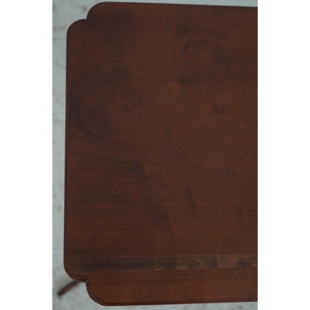 Brown Eldred Wheeler Cherry Pedestal Candlestand For Sale - Image 8 of 14