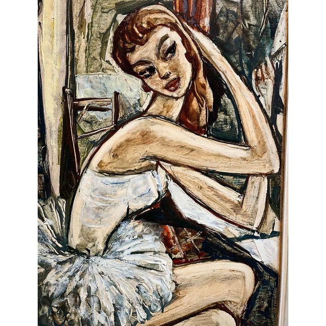 Vivaldo Martini, Clown and Ballerina, Oil on Canvas, Framed For Sale - Image 6 of 14