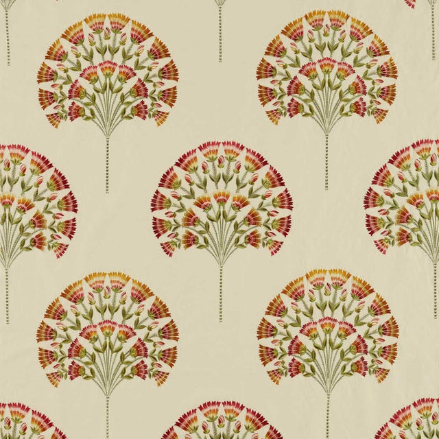 Sanderson Wild Tulip Fabric in Amber/Cream For Sale