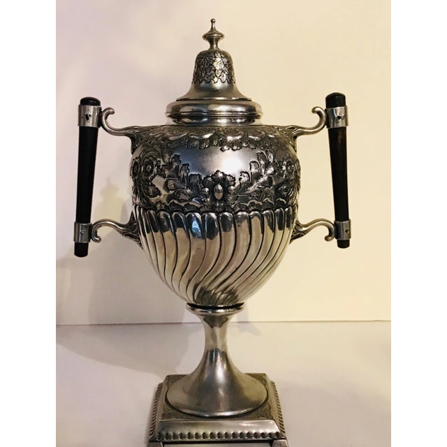 Vintage Silver Plate Tea Urn For Sale - Image 6 of 8