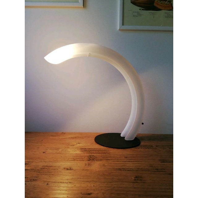 Italian Parafango Murano Glass Table Lamp from Mazzega, 1980s, in Very Good conditions. Designed 1980 to 1989 European...