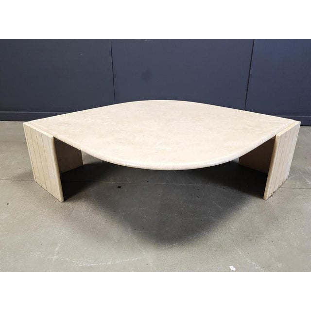 Vintage Travertine Coffee Table from Roche Bobois, 1970s For Sale - Image 9 of 12