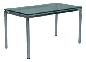 Vintage Coffee Table in Glass and Steel, 1960s