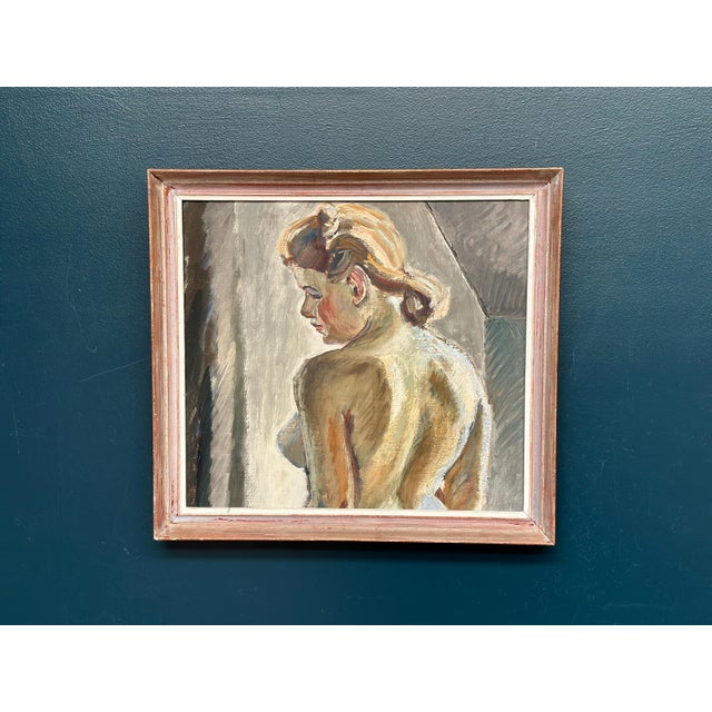 Waldemar (Walle) Ewetz, Nude Woman from Behind, 1960s, Oil Painting on Panel, Framed For Sale - Image 14 of 16