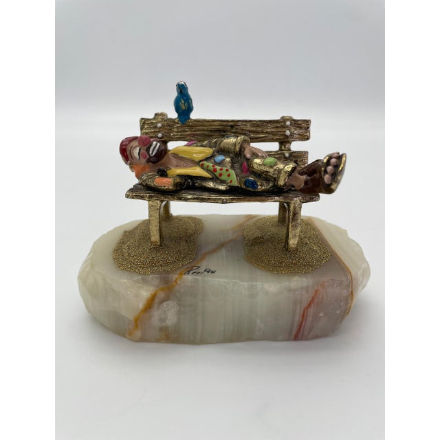 This vintage Ron Lee sculpture captures one of the artist’s most whimsical circus scenes, depicting a peacefully sleeping...