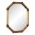 Vintage Octagonal Giltwood Bevelled Mirror With Rose Accents For Sale