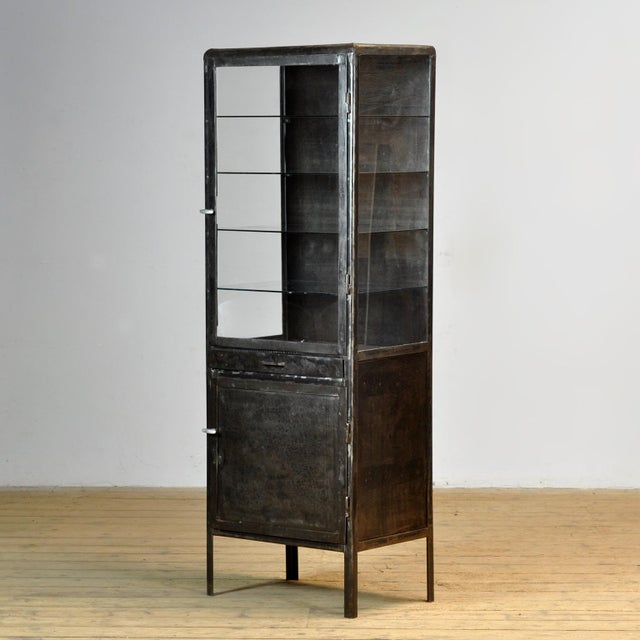Industrial Iron Medicine Cabinet, 1950s For Sale - Image 3 of 11
