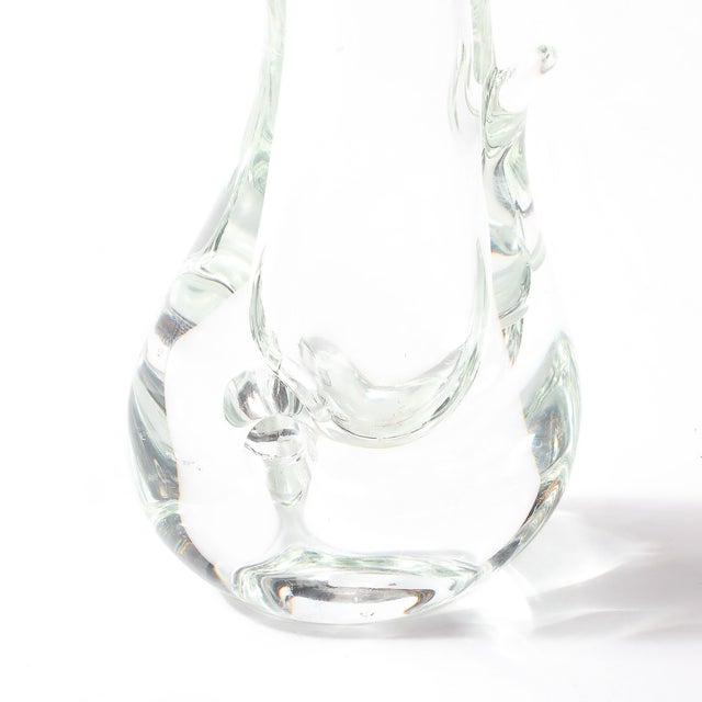 Mid-Century Modern Sculptural Translucent Handblown Murano Vase by Licio Zanetti For Sale - Image 14 of 18