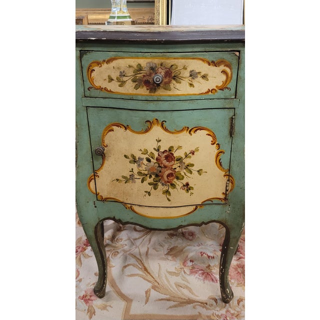 Wood Italian Vintage 1940s Hand Painted Stand For Sale - Image 7 of 10