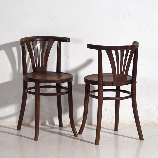 Antique chairs with armrests (c.1920) Dimensions: Width: 41 cm Depth: 56 cm Height: 74 cm Seat: 46 cm Style: Vienna...