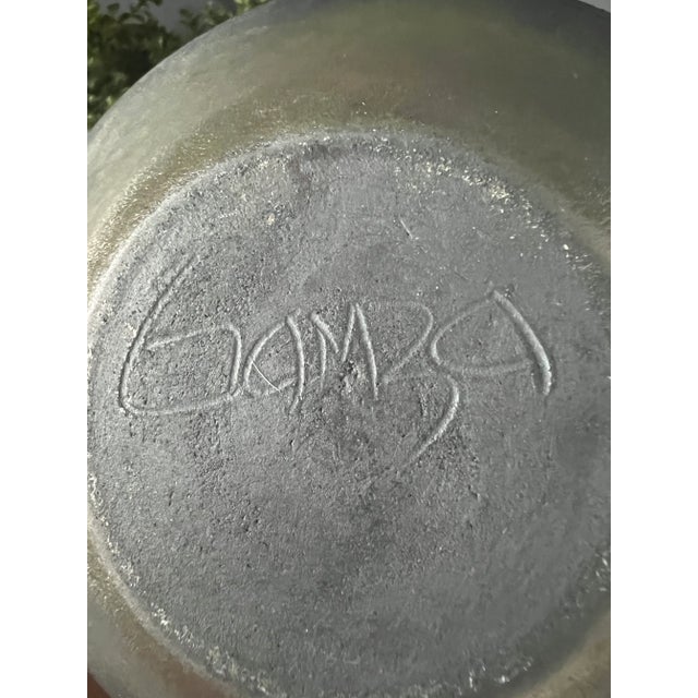 Stephen Gamza Wood Fired Earthenware Vase For Sale - Image 9 of 12