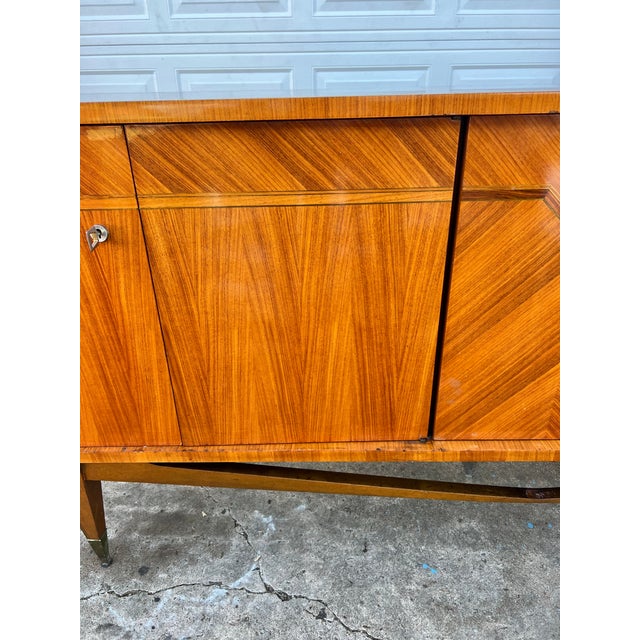 French Mid-Century Modern 1955's Mahogany 5 Door Sideboard For Sale - Image 9 of 12