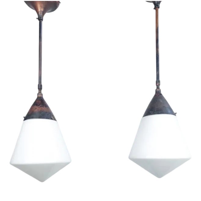 Bauhaus Conical Teardrop Pendant Light From Siemens & Schuckert, 1890s