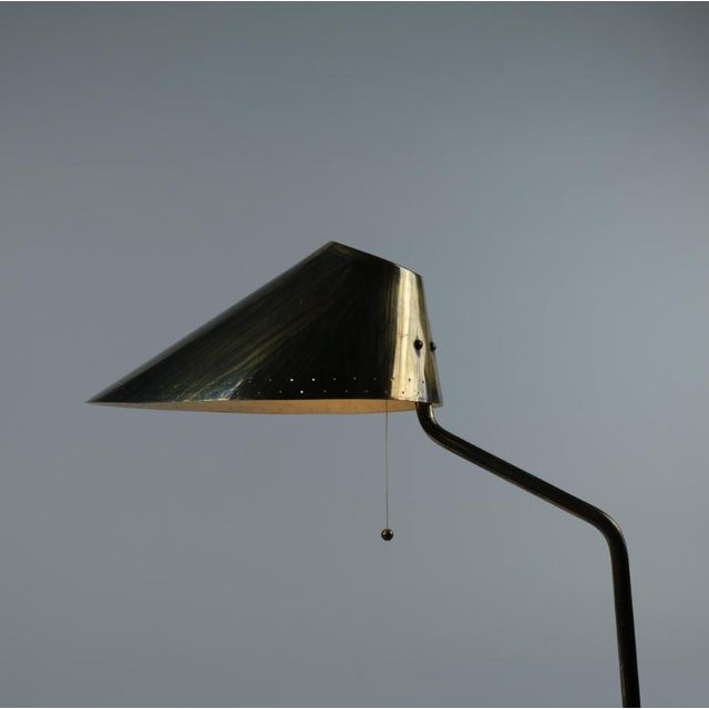 1950s Paavo Tynell Finnair Commissioned Table Mounted Brass Lamp For Sale - Image 10 of 12
