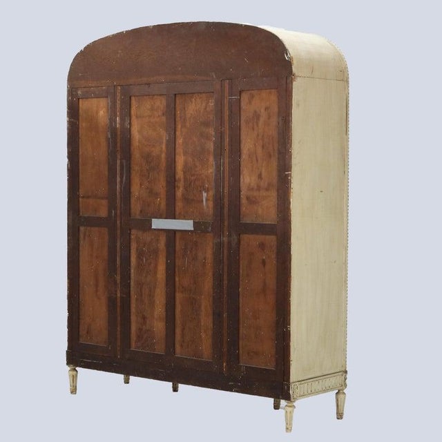 French Provincial Louis XVI Style Three-Door China Cabinet C1920 For Sale - Image 17 of 18