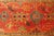 Red and Light Blue Wide Antique Turkish Oushak Gallery Runner For Sale - Image 16 of 18
