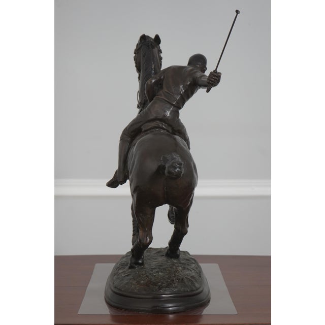 Bronze Maitland Smith Bronze Polo Jockey on Horse Sculpture For Sale - Image 8 of 15