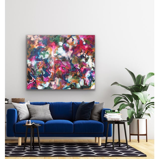"One Hundred Ways" Large Original Abstract Painting by Lisa Finlayson For Sale - Image 11 of 12