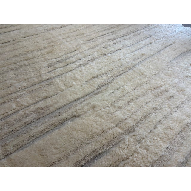Rh Eli Wool Rug – 12' × 15' Natural | Hand-Knotted New Zealand Wool | Moroccan-Inspired Contemporary Design For Sale - Image 13 of 18