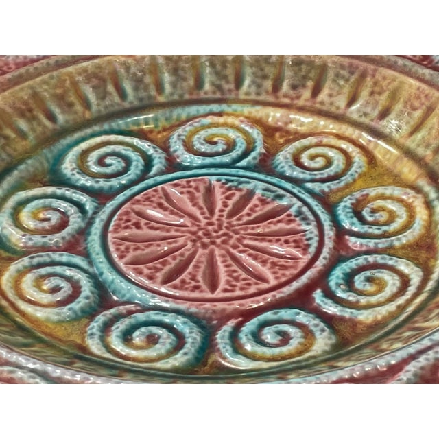 Mid-Century Modern 1970’s Colorful Japanese Ceramic Ashtray or Catch-All For Sale - Image 3 of 6