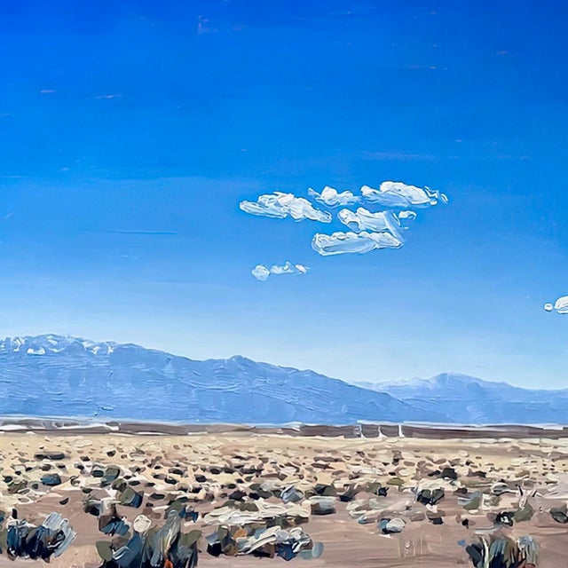 Contemporary Chico Basin, San Luis Valley, Colorado by David Shingler | Oil on Board Landscape of a desert valley. For Sale - Image 3 of 5