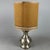 Vintage Silver Plated Brass Table Lamp with Fabric Shade, 1960s For Sale - Image 3 of 11