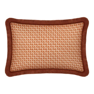 Palais Outdoor Cushion Janis Burnt Orange, 20x12 Inch For Sale