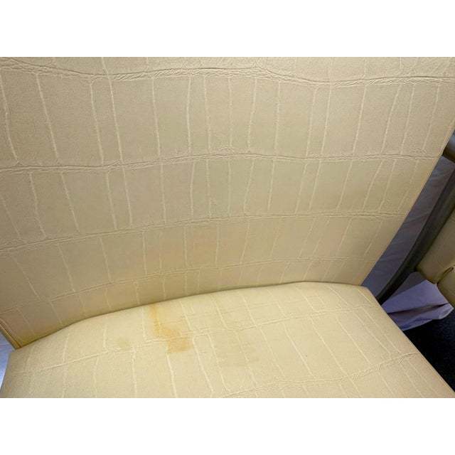 Hickory Business Furniture Faux Croc and Metal Office Chairs - A Pair For Sale - Image 17 of 18
