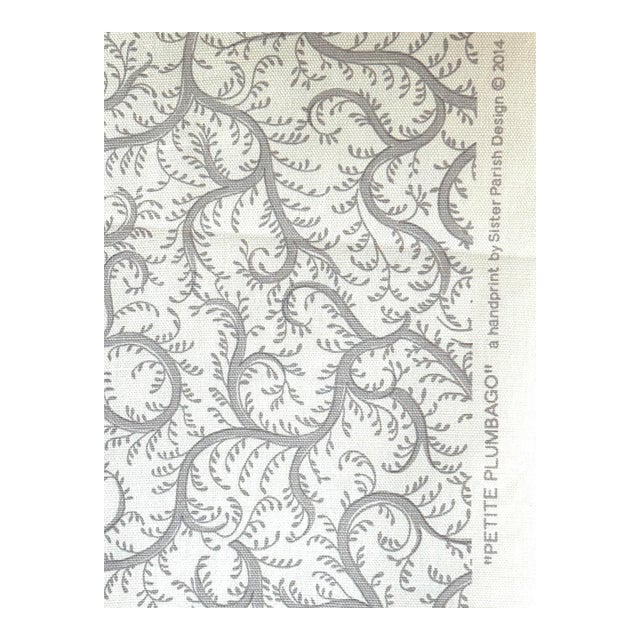 Sister Parish "Petite Plumbago" Linen Fabric - 3 Yards For Sale