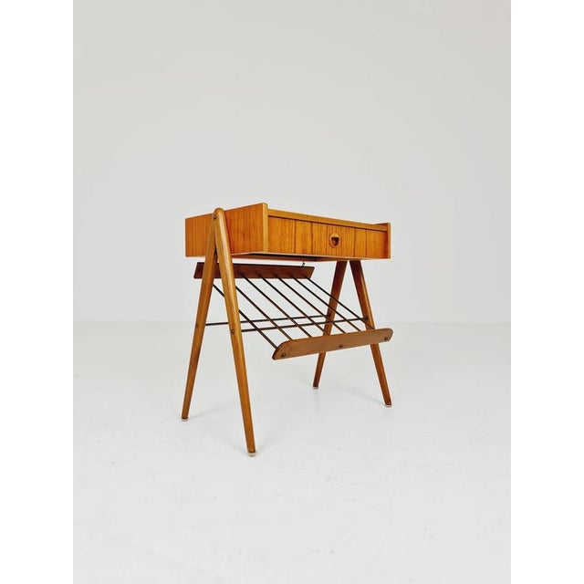Mid-Century Danish Teak Bedside Table For Sale - Image 5 of 16