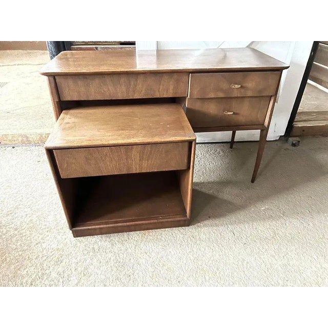 Mid 20th Century John Stuart Danish Desk and Side Table - Set of 2 For Sale - Image 11 of 12