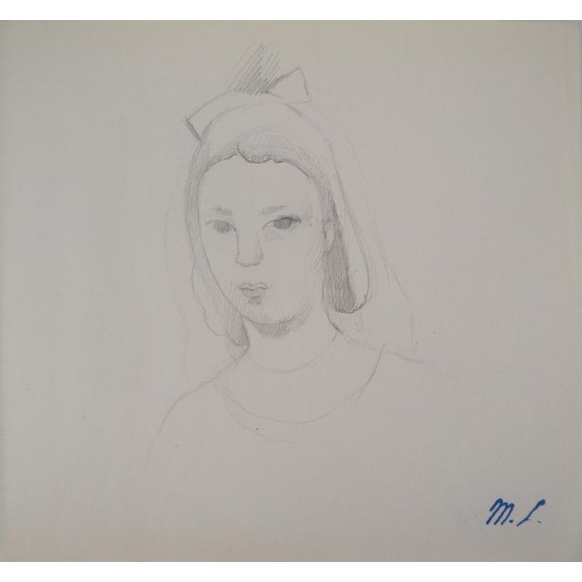 Marie Laurencin, Pensive Young Girl, Original Pencil Drawing For Sale - Image 6 of 6