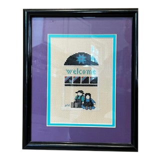 Vintage Amish Cross-Stitch For Sale