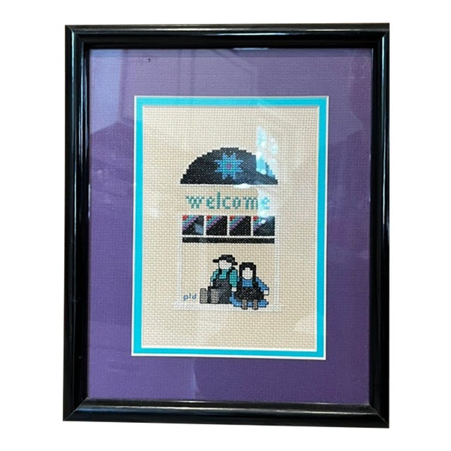 Vintage Amish Cross-Stitch For Sale