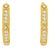 Late 20th Century Pair of 14K Pink Rose Gold Diamond French Cut Hoop Earrings Rare For Sale