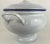 Late 19th Century French Tureen - White Enamel Pot With Navy Trim For Sale - Image 12 of 12