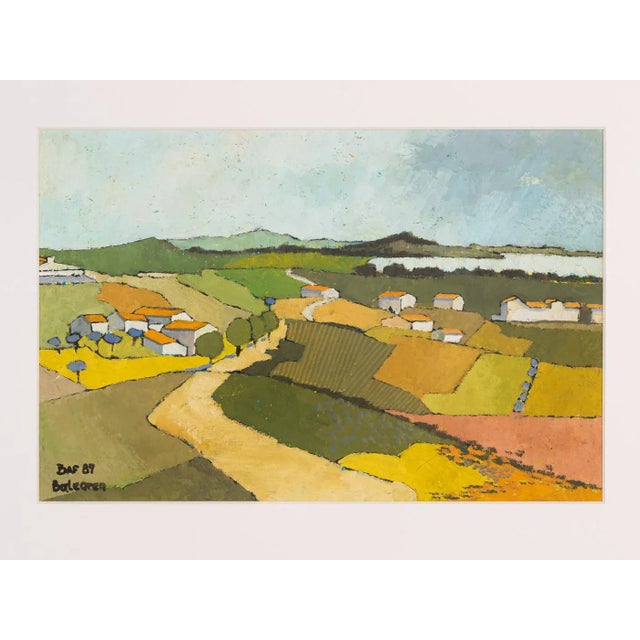 Balearic Islands, Acrylic on Cardboard, Framed For Sale - Image 4 of 8