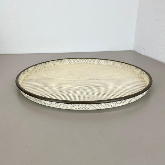 Metal tray. in style of Mathieu Matégot. Origin: France, 1950s. Original vintage metal tray designed and manufactured in...