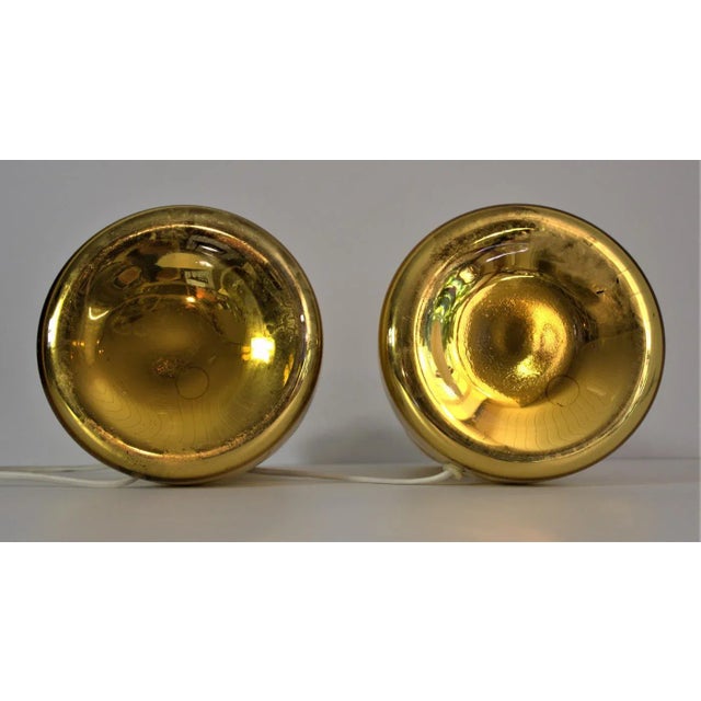 Large Golden Mercury Glass Table Lamps by Gustav Leek for Flygsfors, 1960s, Set of 2 For Sale - Image 10 of 13