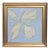Original Framed Botanical Leaf Painting, Oil on Canvas in Gold Beaded Frame, 14x14 Minimalist Boho Home Decor For Sale
