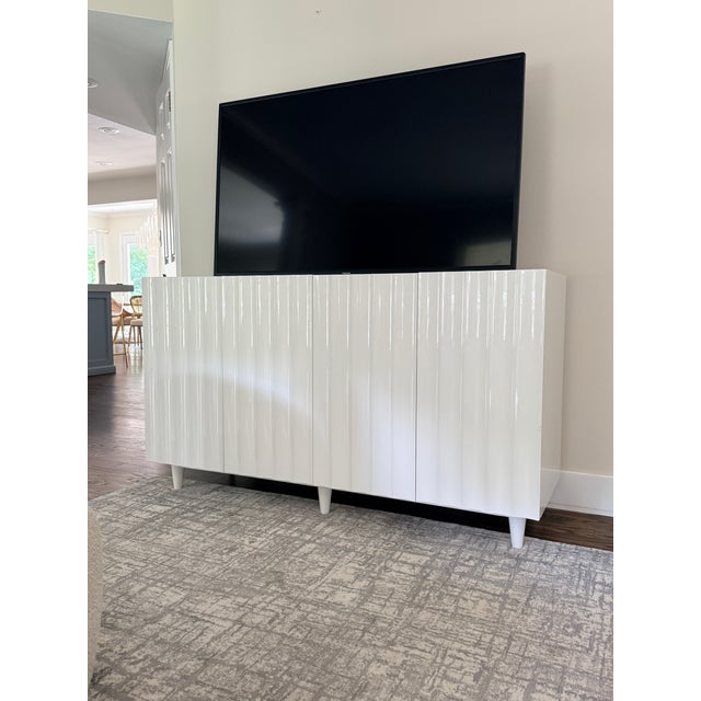 Odette Cabinet From Worlds Away in White Lacquer For Sale In Washington DC - Image 6 of 8
