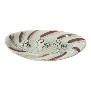 Vintage Mid Century Modern Vintage Serving Large Plater Studio Pottery Judith Partridge Rodmell Pottery For Sale