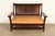 An exceptional antique Mission or Arts & Crafts period bench, settle sofa, settee, or love seat By L. & J.G. Stickley USA,...