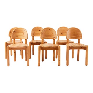 Rainer Daumiller Solid Pine Chairs, Set of 6, 1970s For Sale