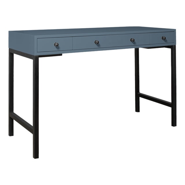 Maple Writing Desk - Regatta Blue For Sale